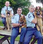 équipe canine de la police 